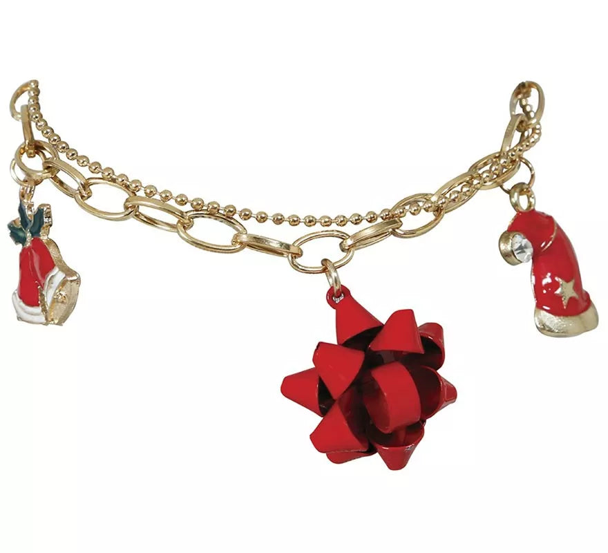 Translation missing: fr.Pulsera Campana, Gorro y Lazo Floral de Navidad