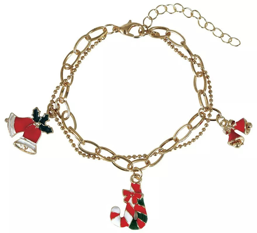 Translation missing: fr.Pulsera Campanas y Bastón de Navidad