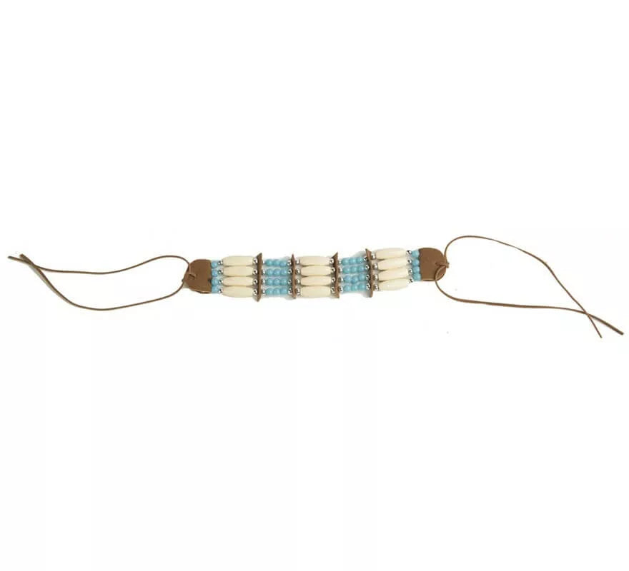 Translation missing: fr.Pulsera de Indio con adornos Azules y Blancos