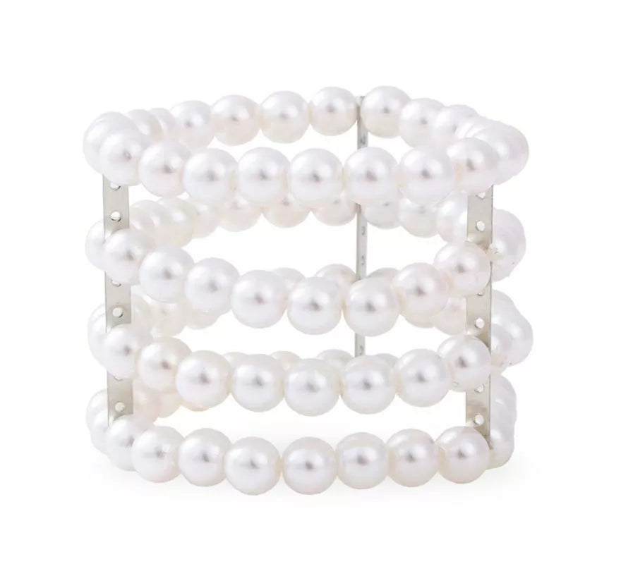 Translation missing: fr.Pulsera de Perlas blancas grande