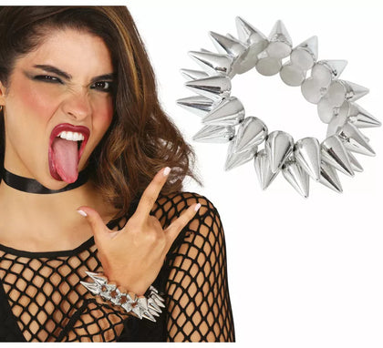 Pulsera de Pinchos Plateados