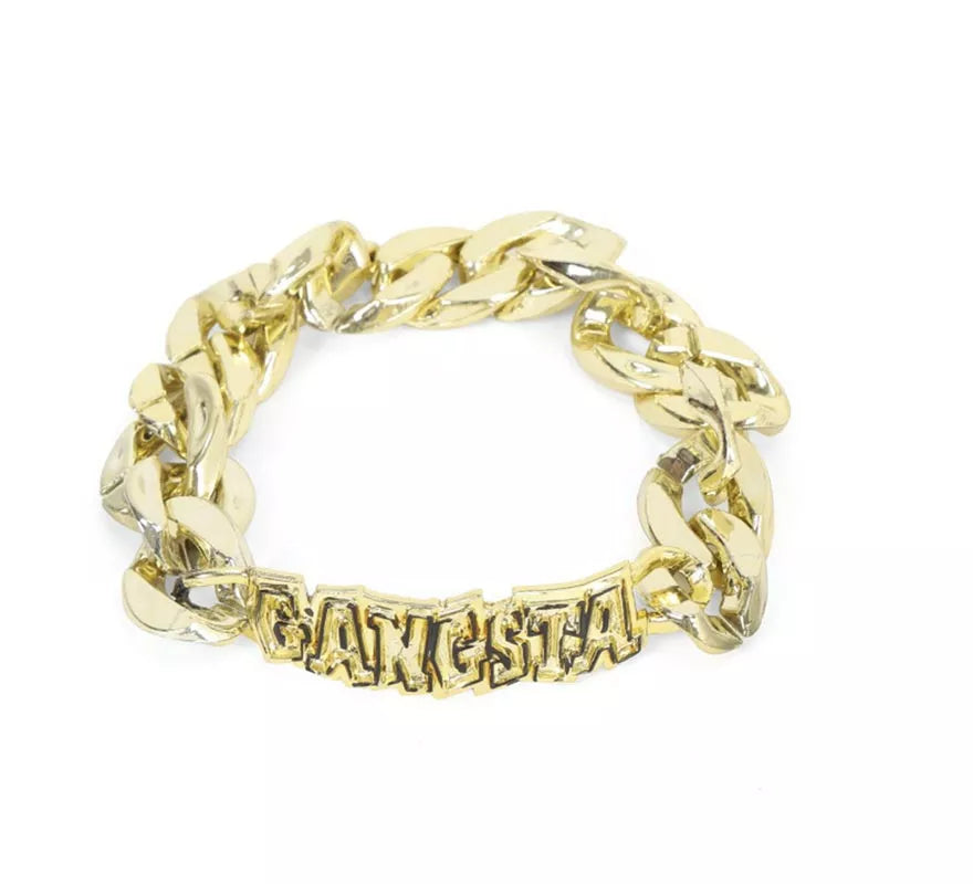 Translation missing: fr.Pulsera Gangsta dorada de 14x1,5 cm
