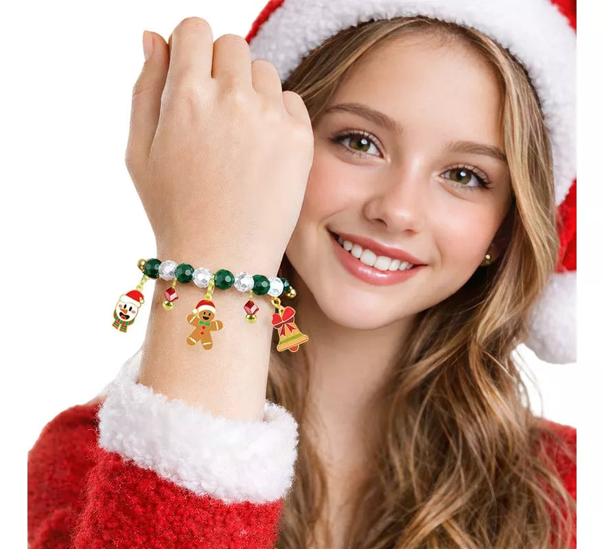 Translation missing: fr.Pulsera roja y verde con Colgantes de Muñeco de Jengibre