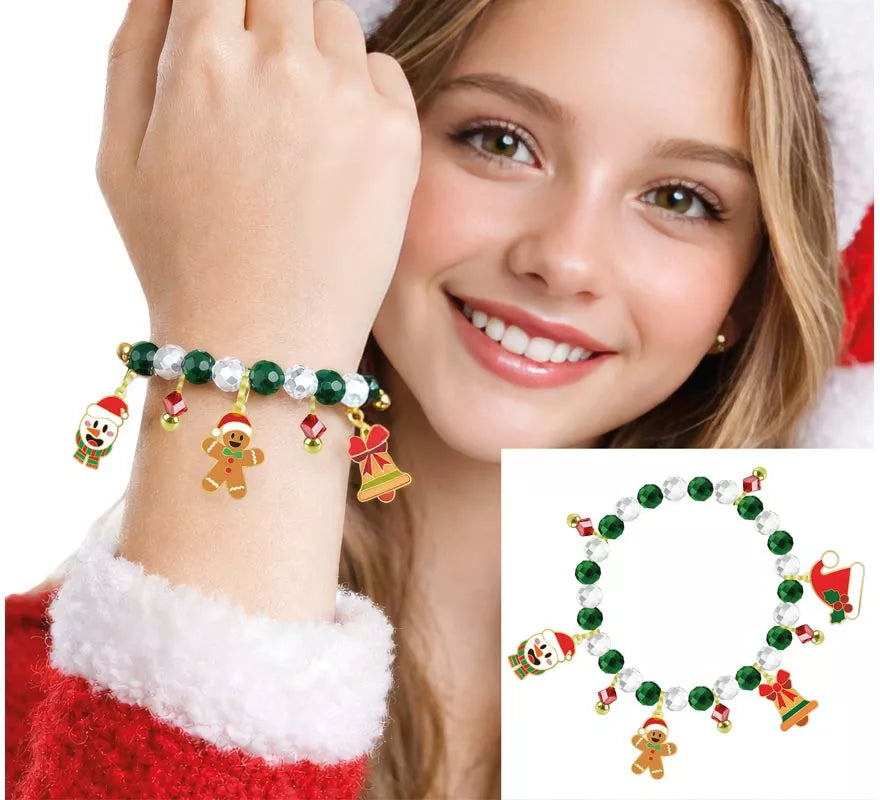 Translation missing: fr.Pulsera roja y verde con Colgantes de Muñeco de Jengibre