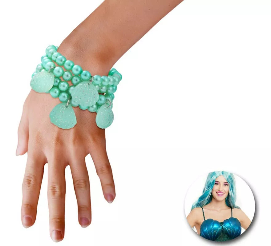 Translation missing: fr.Pulsera Sirena con perlas azules