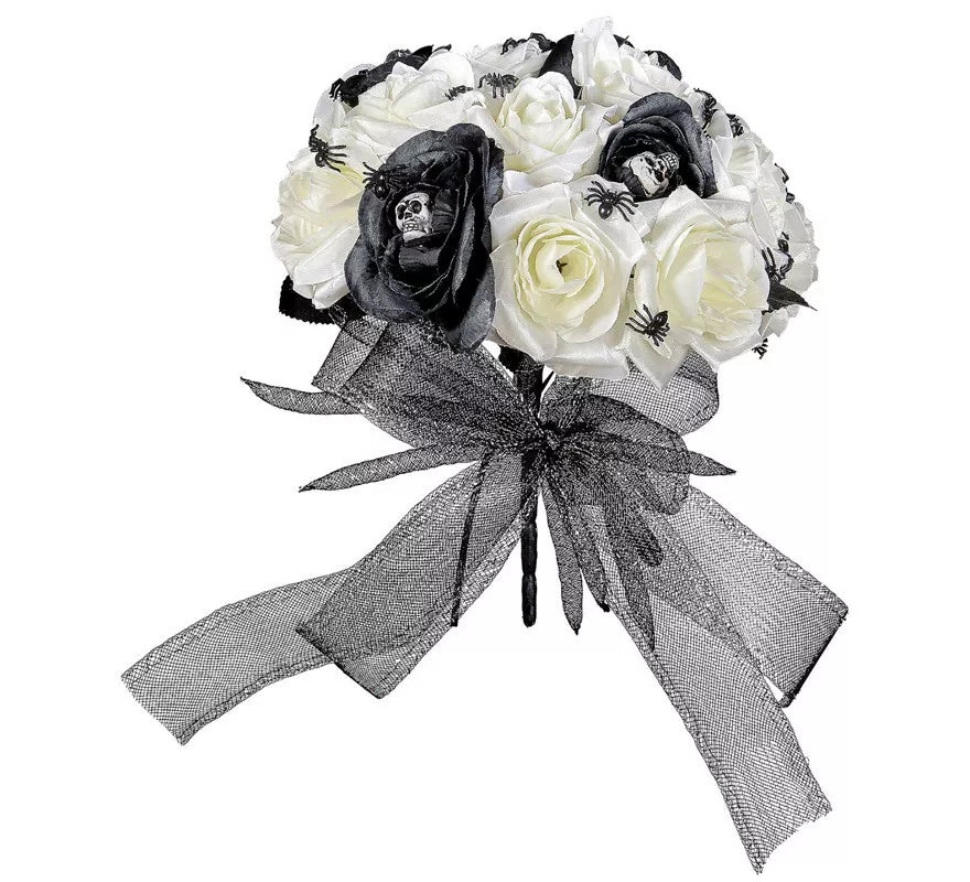 Translation missing: fr.Ramo de Flores de Novia Cadáver con Calaveras y Arañas