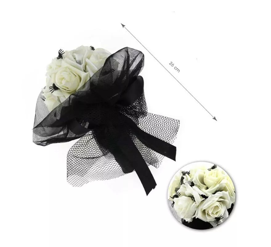 Translation missing: fr.Ramo de Novia de Flores blanco de 26 cm