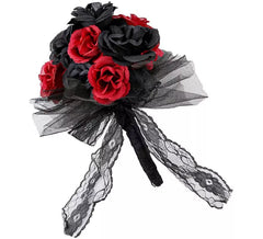 Bouquet de roses rouges et noires