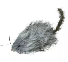 Rat poilu gris de 16 cm