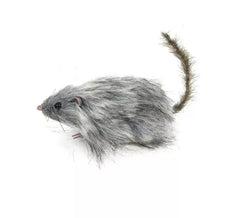 Rat poilu gris 7x17 cm