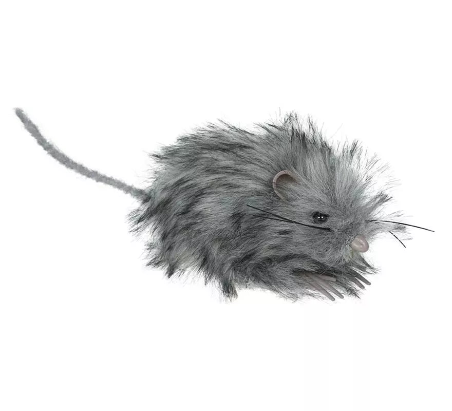 Translation missing: fr.Ratón Peludo gris de 11 cm