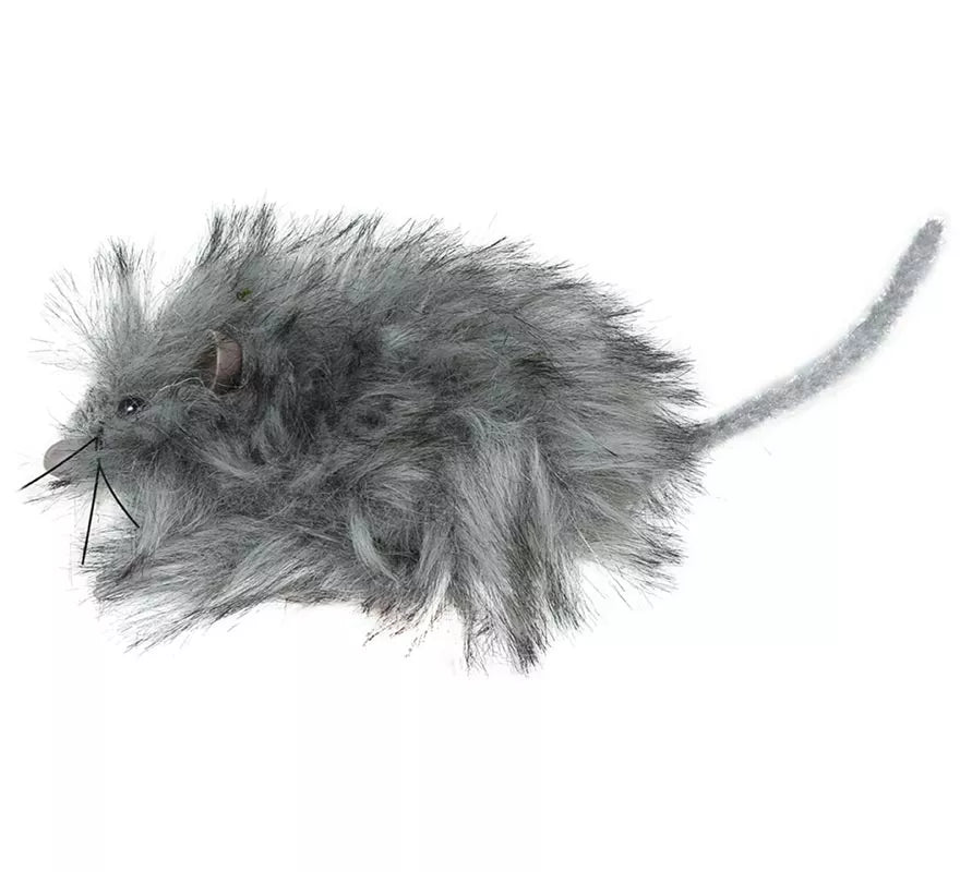 Translation missing: fr.Ratón Peludo gris de 11 cm