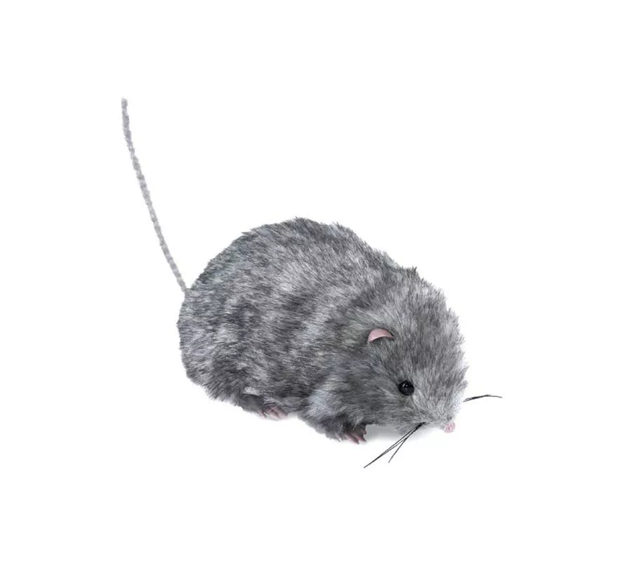 Translation missing: fr.Ratón peludo gris de 27 cm