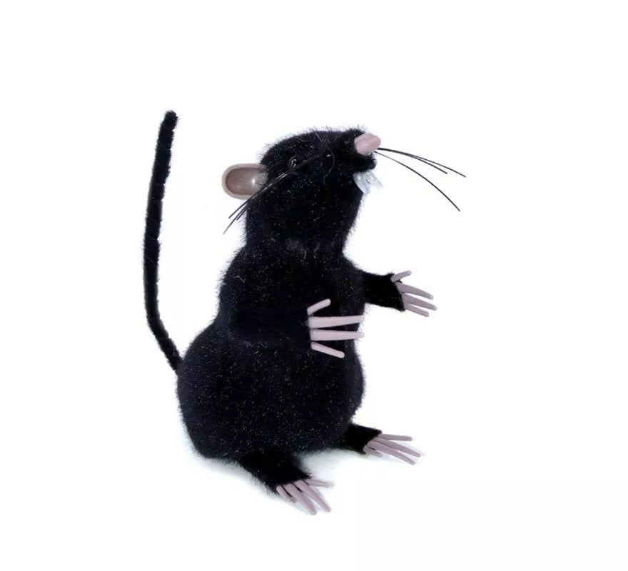 Translation missing: fr.Ratón sobre patas negro de 13 cm