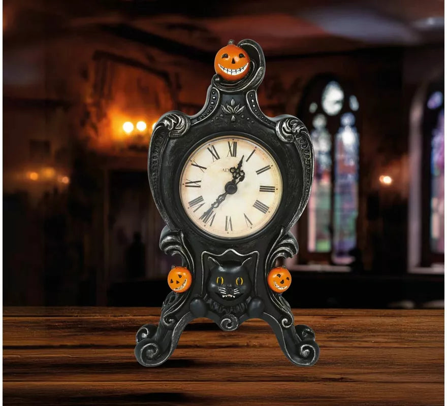 Reloj de Mesa Antiguo de Resina de 24x14 cm