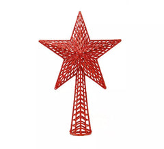Étoile rouge pour arbre 37 cm