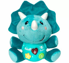 Peluche musicale Rhino avec lumière et son 24 cm