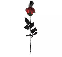 Rose avec plume 40 cm
