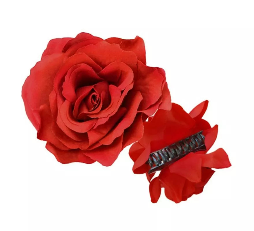 Translation missing: fr.Rosa Flamenca grande roja con pinza de 15 cm
