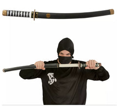 Sabre japonais ou épée Ninja noire 76 cm avec fourreau