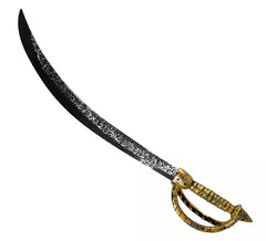 Sabre pirate avec manche jouet doré 63 cm
