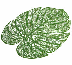 Dessous de Plat Feuille PVC Vert 45 cm