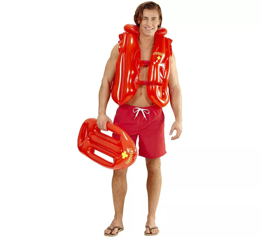 Translation missing: fr.Salvavidas Hinchable Rojo de Socorrista o Vigilante de la Playa de 73 cm