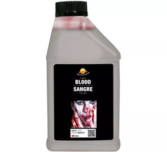 450 ml de sang liquide de couleur foncée