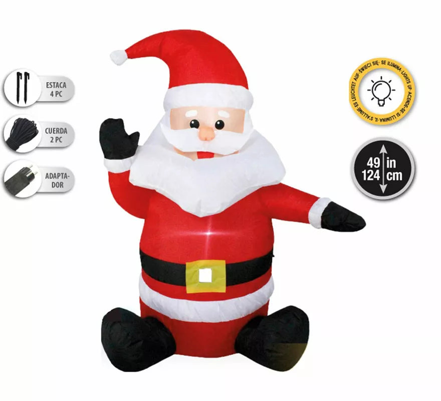 Translation missing: fr.Santa Claus Hinchable con LED de 124 cm