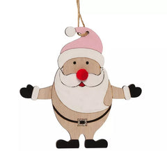 Pendentif Père Noël en bois de 12 cms