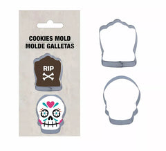Lot de 2 moules à biscuits métalliques