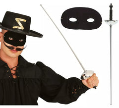 Masked hero masque argenté et feuille d'aluminium 65 cm. set