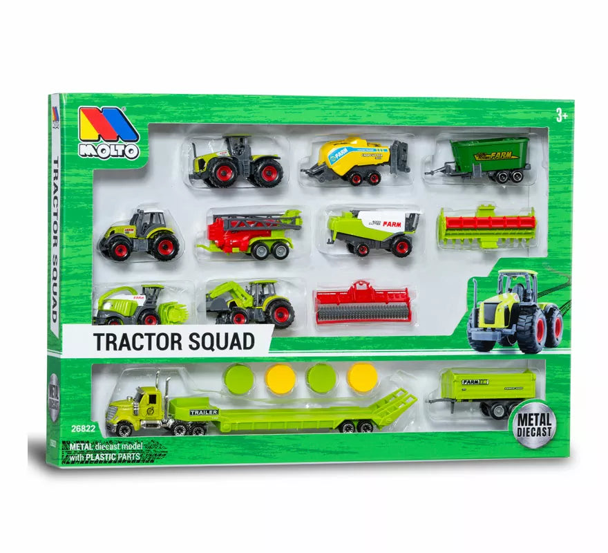 Set de 16 Tractores de Juguete