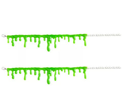 Lot de 2 Bracelets Zombie Vert Gouttes de Slime