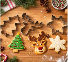 Lot de 3 moules à biscuits de Noël en métal de 9 cm