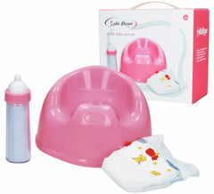 Ensemble de 3 pièces : pot, couche et biberon pour poupées