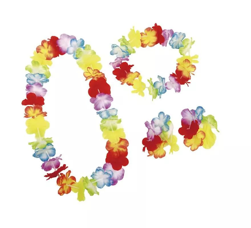 Translation missing: fr.Set de Hawaiana: Corona, collar y pulseras