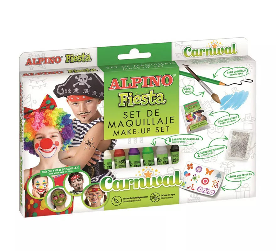 Translation missing: fr.Set de Maquillaje Carnaval Fiesta en colores surtidos 6 unidades de 5 grs
