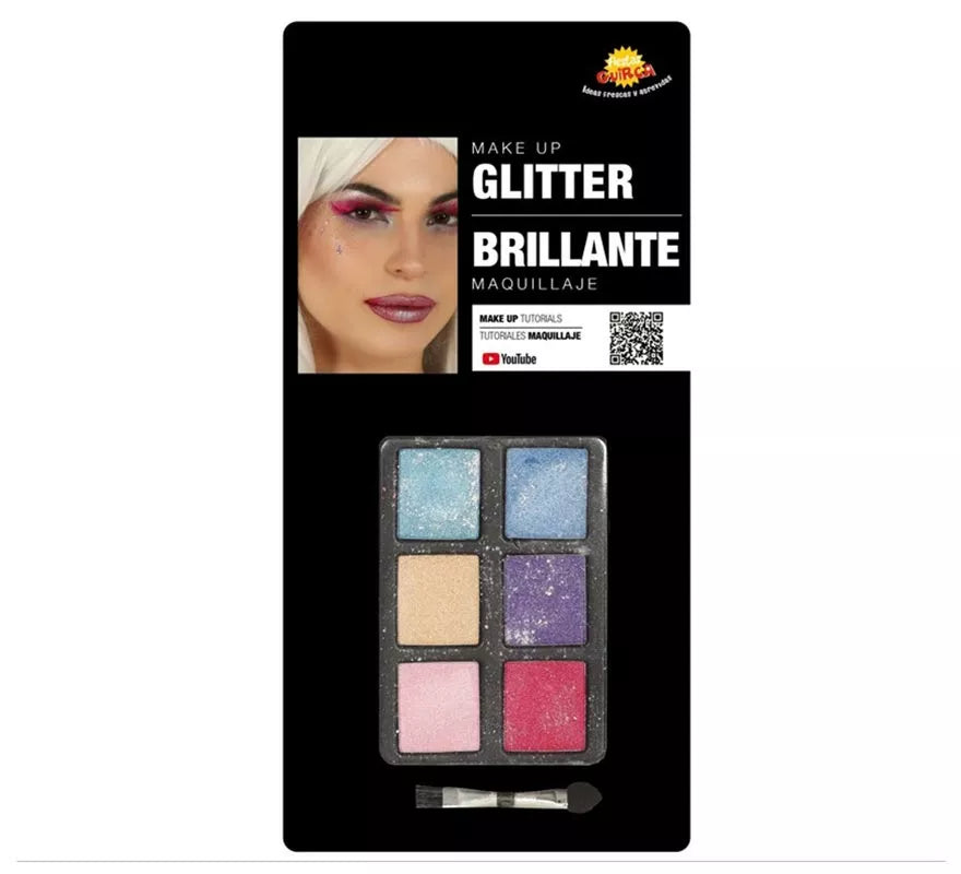 Translation missing: fr.Set de Maquillaje con 6 Colores con Glitter y Pincel