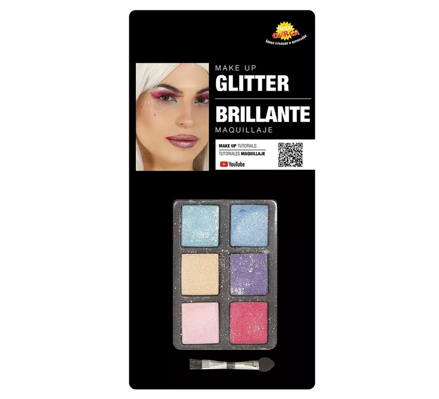 Translation missing: fr.Set de Maquillaje con 6 Colores con Glitter y Pincel
