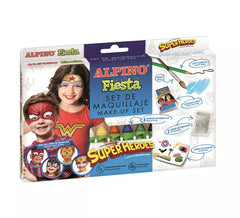 Ensemble de maquillage Super Heroes Fiesta en couleurs assorties de 6 unités de 5 grammes