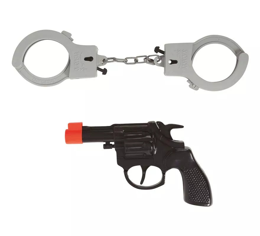 Translation missing: fr.Set de pistola revolver con esposas