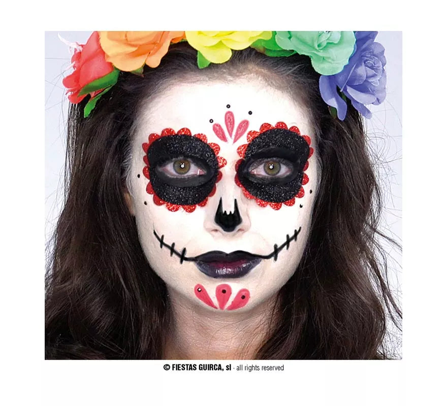 Translation missing: fr.Maquillaje de Catrina bordes rojos
