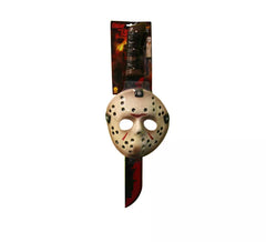 Set de Jason Vendredi 13 avec un masque et une machette