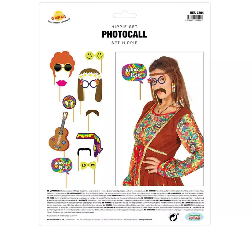 Set para Photocall hippie 12 Pcs