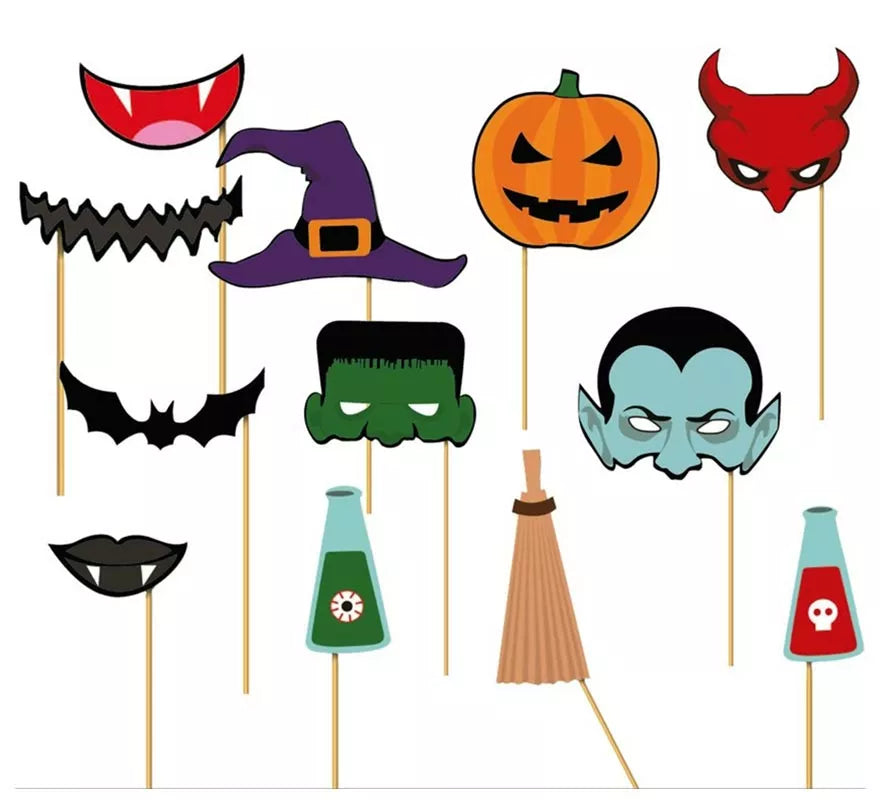 Translation missing: fr.Set Photocall Halloween 12 Pcs