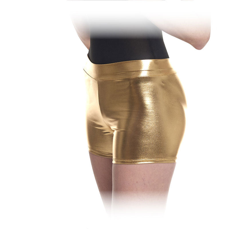 Short dorado para mujer