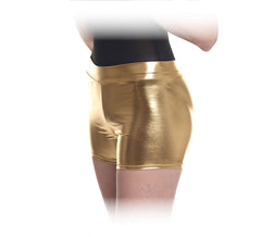 Short doré pour femme