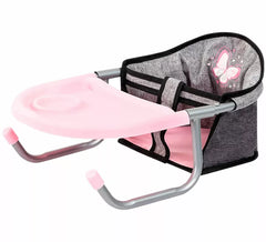 Chaise de poupée papillon avec plateau