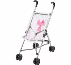Poussette-canne rose tendance pour poupées